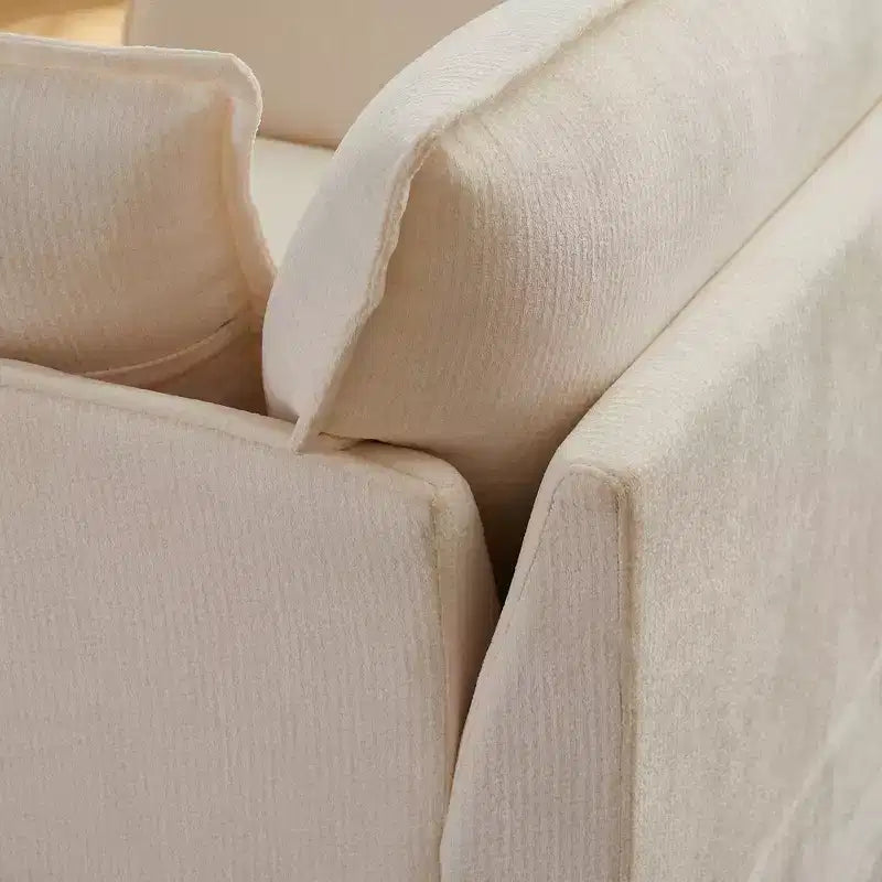 Whisen 47.2 Oversized Accent Chair, Chenille Armchair, Cloud-Like Comfy Single Sofa with Modern Base & Armrest