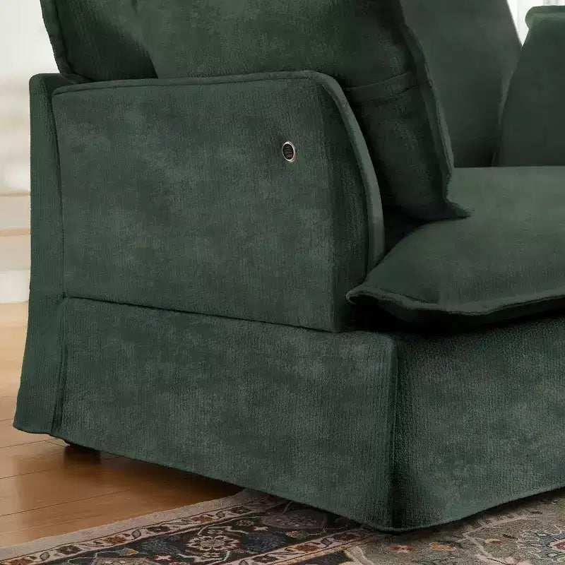 Whisen 47.2 Oversized Accent Chair, Chenille Armchair, Cloud-Like Comfy Single Sofa with Modern Base & Armrest