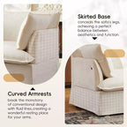 Whisen 47.2 Oversized Accent Chair, Chenille Armchair, Cloud-Like Comfy Single Sofa with Modern Base & Armrest