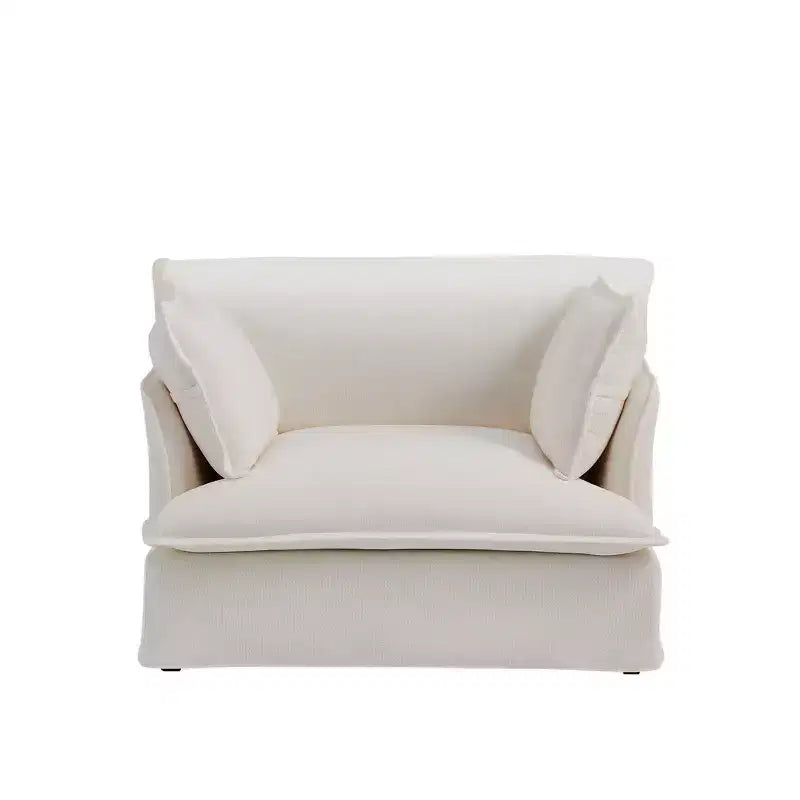 Whisen 47.2 Oversized Accent Chair, Chenille Armchair, Cloud-Like Comfy Single Sofa with Modern Base & Armrest