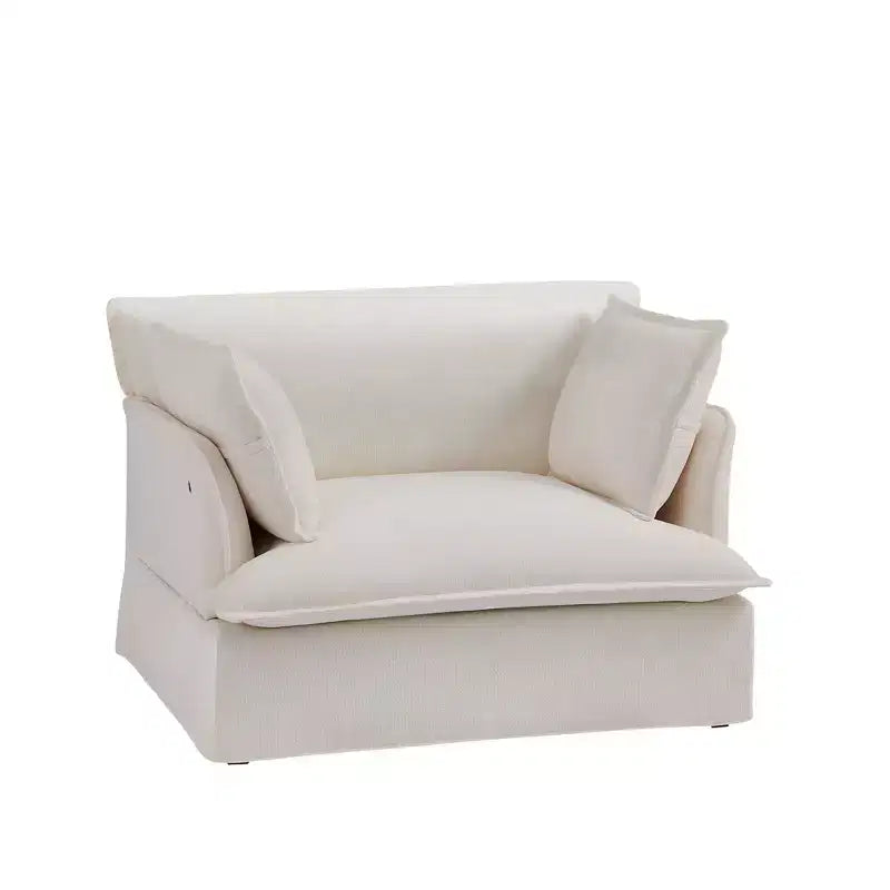 Whisen 47.2 Oversized Accent Chair, Chenille Armchair, Cloud-Like Comfy Single Sofa with Modern Base & Armrest