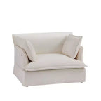 Whisen 47.2 Oversized Accent Chair, Chenille Armchair, Cloud-Like Comfy Single Sofa with Modern Base & Armrest