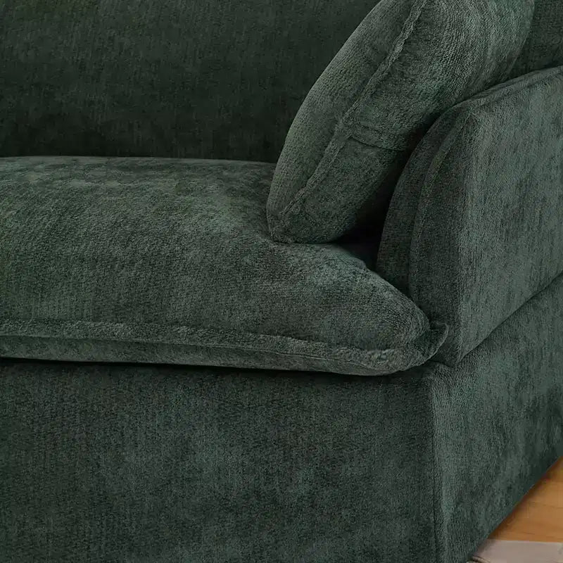 Whisen 47.2 Oversized Accent Chair, Chenille Armchair, Cloud-Like Comfy Single Sofa with Modern Base & Armrest