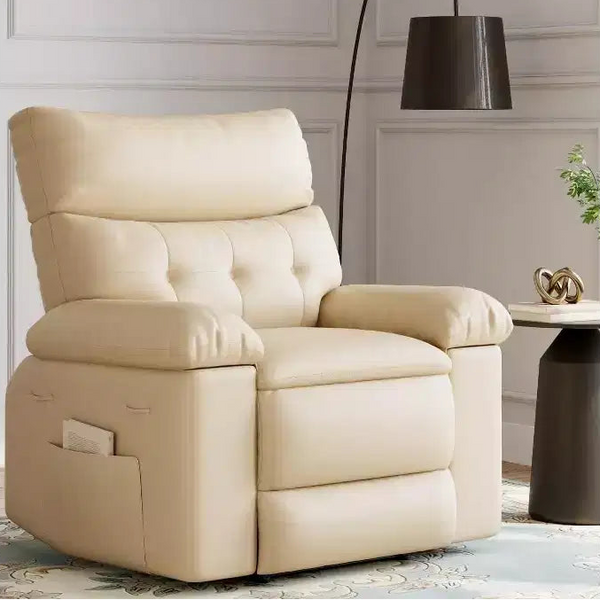 Power Lift Recliner Chair with Heat and Massage, Giant 27 Wide Seat, 360 Swivel Manual Rocker, Remote Control Oversized Recliner for Living Room