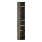 MAYEERTY 8-Tier Media Tower, CD DVD Storage Adjustable Shelves, Home Office, Multi-Use