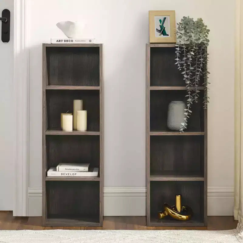 MAYEERTY 8-Tier Media Tower, CD DVD Storage Adjustable Shelves, Home Office, Multi-Use