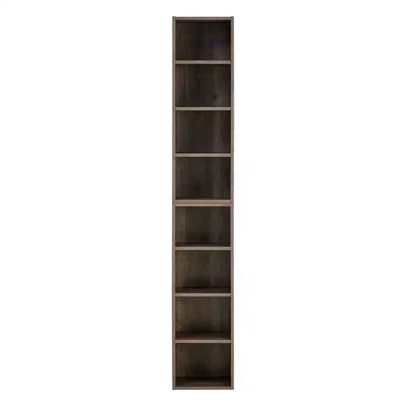 MAYEERTY 8-Tier Media Tower, CD DVD Storage Adjustable Shelves, Home Office, Multi-Use