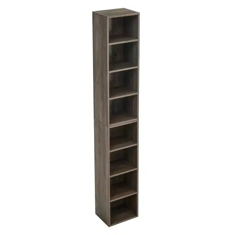 MAYEERTY 8-Tier Media Tower, CD DVD Storage Adjustable Shelves, Home Office, Multi-Use