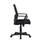 Homy Casa Mid-Back Mesh Desk Chair with Adjustable Height for Home Office or Study Area, Black
