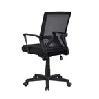 Homy Casa Mid-Back Mesh Desk Chair with Adjustable Height for Home Office or Study Area, Black
