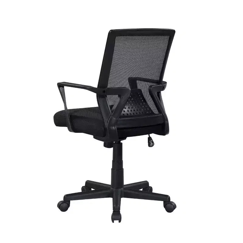 Homy Casa Mid-Back Mesh Desk Chair with Adjustable Height for Home Office or Study Area, Black