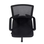 Homy Casa Mid-Back Mesh Desk Chair with Adjustable Height for Home Office or Study Area, Black