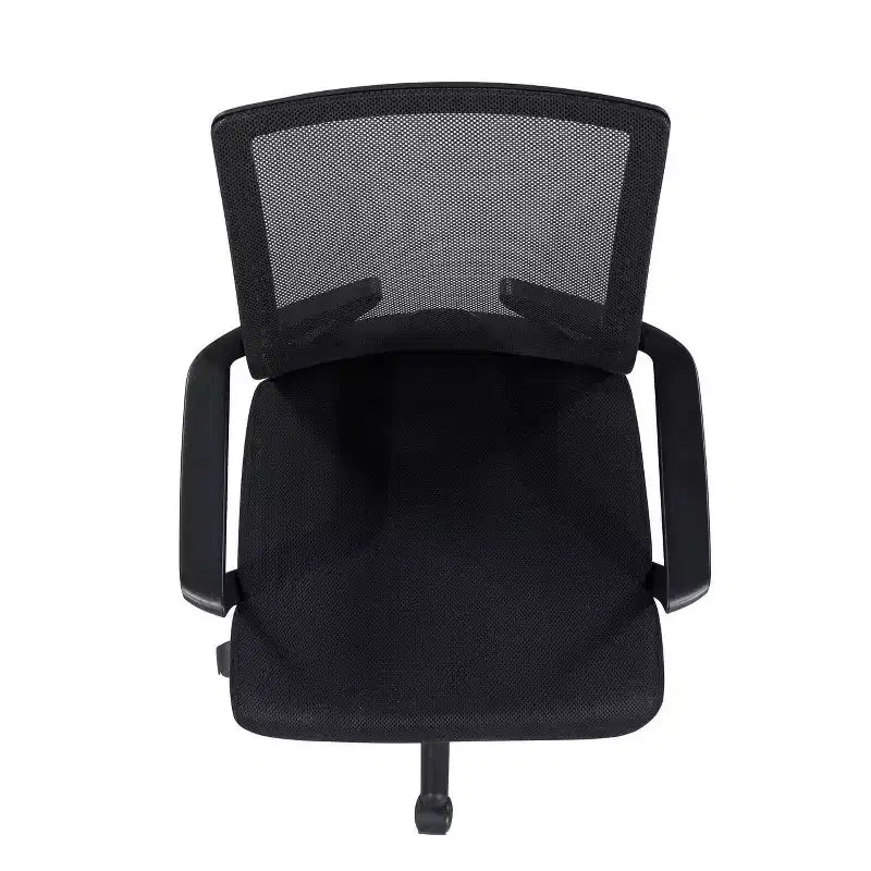 Homy Casa Mid-Back Mesh Desk Chair with Adjustable Height for Home Office or Study Area, Black