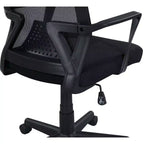 Homy Casa Mid-Back Mesh Desk Chair with Adjustable Height for Home Office or Study Area, Black