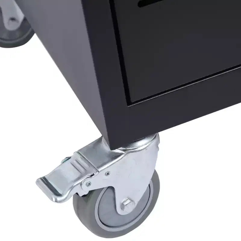 35 Device Mobile Charging Cart Station with Lock Key 2 Locking Caster Steel Construction Laptop and Tablet Storage Cart