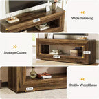 Lantine 63 TV Stand for 55/60/65/75-Inch TV, 2-Tier TV Console, Media Television Console, Entertainment Center for Living Room, Bedroom