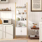 Costway 2PCS 72.5 Tall Bookshelf 5 Tier Wall Mount Ladder Bookcase w/ Cabinet