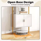 Costway 2PCS 72.5 Tall Bookshelf 5 Tier Wall Mount Ladder Bookcase w/ Cabinet