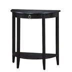 GDFStudio Dain Modern Wooden Half Moon Console Table with 1 Open Shelf