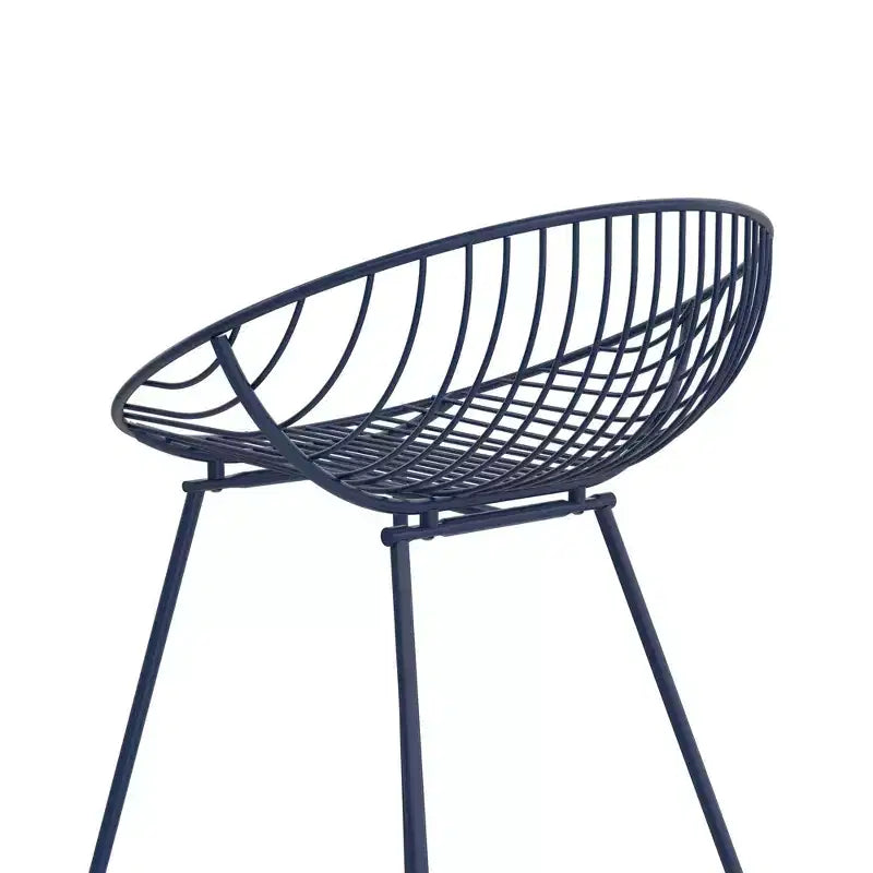 GDFStudio Orin Modern Mesh Steel Bar Stool
