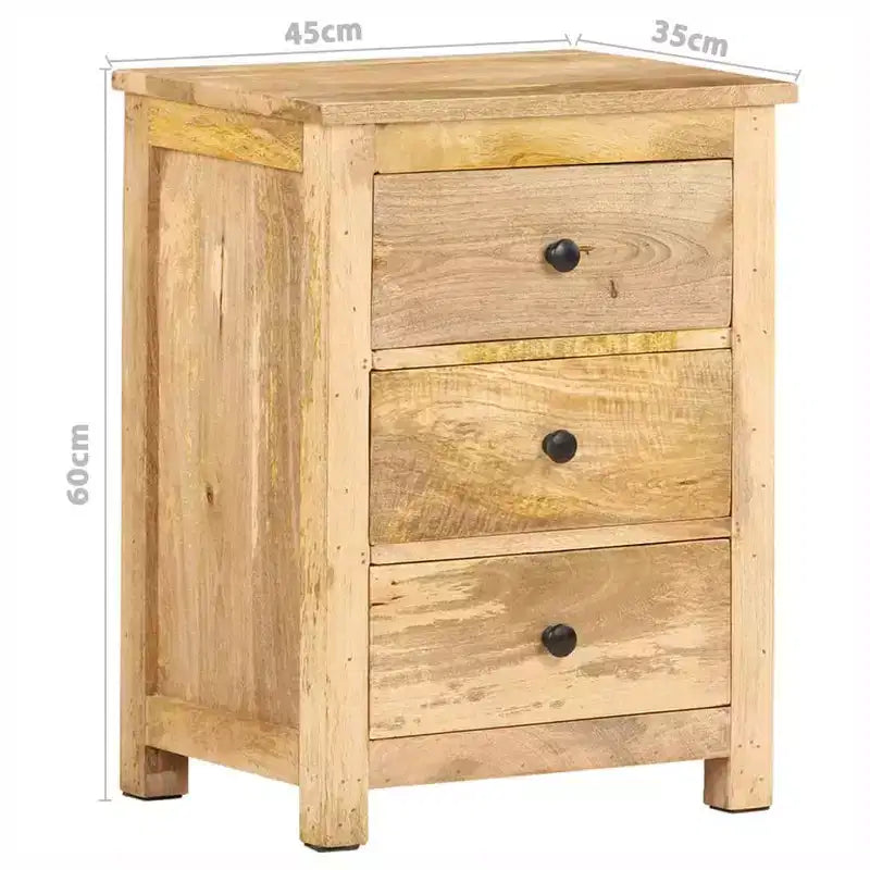 vidaXL Bedside Cabinet 17.7x13.8x23.6 Solid Mango Wood