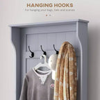 Entryway Hall Tree with Coat Rack and Sitting Bench, Mudroom Bench with Storage, and Hooks
