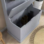 Entryway Hall Tree with Coat Rack and Sitting Bench, Mudroom Bench with Storage, and Hooks