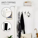Entryway Hall Tree with Coat Rack and Sitting Bench, Mudroom Bench with Storage, and Hooks
