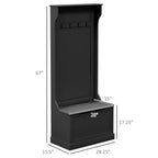 Entryway Hall Tree with Coat Rack and Sitting Bench, Mudroom Bench with Storage, and Hooks