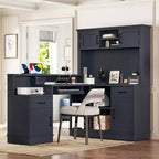 Bellemave L-Shaped Gaming Desk with outlet, Drawers, Bookshelf, L-Shaped Study Table Writing Desk for Corner