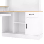 Bellemave L-Shaped Gaming Desk with outlet, Drawers, Bookshelf, L-Shaped Study Table Writing Desk for Corner