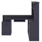 Bellemave L-Shaped Gaming Desk with outlet, Drawers, Bookshelf, L-Shaped Study Table Writing Desk for Corner