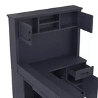 Bellemave L-Shaped Gaming Desk with outlet, Drawers, Bookshelf, L-Shaped Study Table Writing Desk for Corner