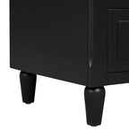 28 Modern 3-Drawer Nightstand, Elegant Bed Side Cabinet with Metal Handles and Rubber Wood Legs - Panipeachy