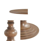 GDFStudio Barron Farmhouse Wood 46 Round Dining Table with Diamond Veneer Top