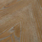 GDFStudio Barron Farmhouse Wood 46 Round Dining Table with Diamond Veneer Top