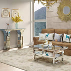 43 Mirrored Console Table, Entryway Table & Behind the Couch Table, Modern Rectangular Sofa Table for Living Room or Hallway-Panipeachy
