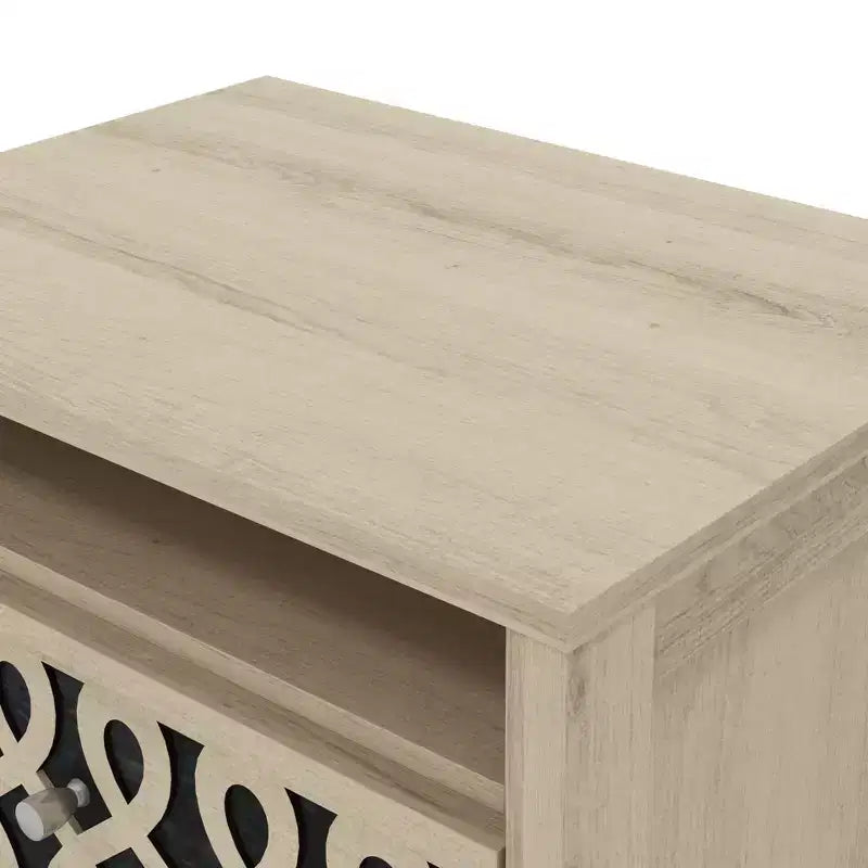Galano Modern 2-Drawer Nightstands with Open Storage Set of 2 20.9 W  15.7 D  22.7 H