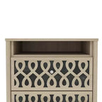 Galano Modern 2-Drawer Nightstands with Open Storage Set of 2 20.9 W  15.7 D  22.7 H