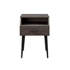 GDFStudio Marlow Modern Nightstand with Drawer and Open Storage