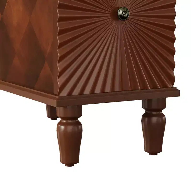 Modern Sofa Side Table With Drawer, Wooden Narrow End Table, Slim Bedroom Nightstand, Accent Bedside Table for Small Space Living Room Bedroom