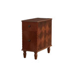 Modern Sofa Side Table With Drawer, Wooden Narrow End Table, Slim Bedroom Nightstand, Accent Bedside Table for Small Space Living Room Bedroom