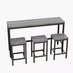 4pcs/Set Kitchen Dining Table with 4 Chairs, Well-Crafted Table Set for Dining Room, Living Room, Home, or Office