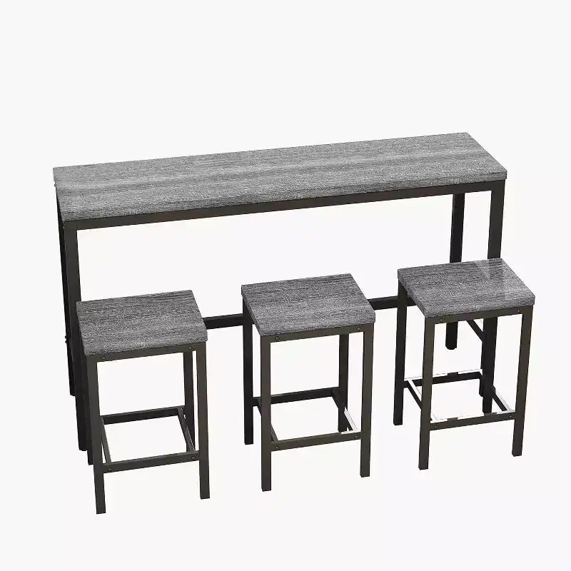 4pcs/Set Kitchen Dining Table with 4 Chairs, Well-Crafted Table Set for Dining Room, Living Room, Home, or Office