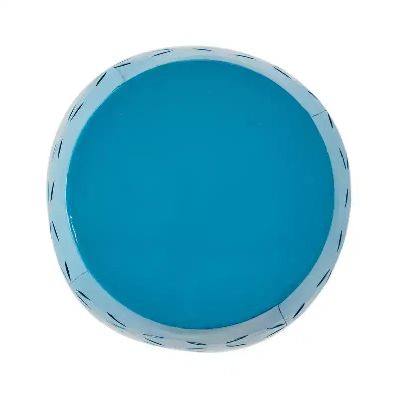 Zeus & Ruta 12 Industrial Cylindrical Accent Side Table with Curved Cutout Design for Indoor & Outdoor Use