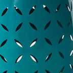 Zeus & Ruta 12 Industrial Cylindrical Accent Side Table with Curved Cutout Design for Indoor & Outdoor Use