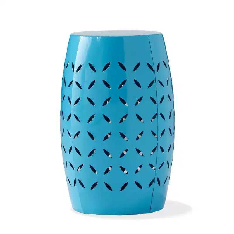 Zeus & Ruta 12 Industrial Cylindrical Accent Side Table with Curved Cutout Design for Indoor & Outdoor Use