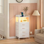 Drawer Cabinet with 4 Drawers, Equipped with a Wooden Tabletop and Dressing Table, Suitable for Bedrooms and Kitchens, 41x29x83.5 cm