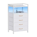 Drawer Cabinet with 4 Drawers, Equipped with a Wooden Tabletop and Dressing Table, Suitable for Bedrooms and Kitchens, 41x29x83.5 cm