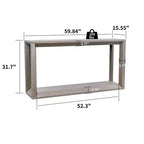 Okak Modern Solid Wood Veneer Console Table with Ample Storage Tier,Behind Sofa Table Bar Table for Living Room,Hallway